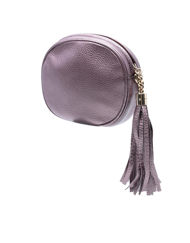 Pre-Loved by Azura Reborn - Pre-Loved Mini Metallic Pebbled Calfskin Soho Chain Crossbody