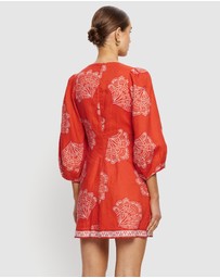 KIVARI - Indira Tie Front Mini Dress