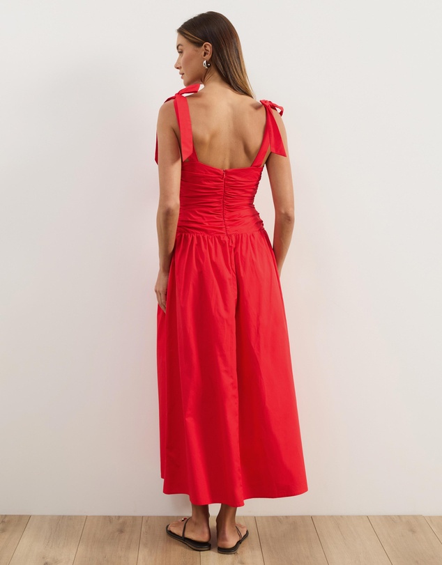 Atmos&Here - Posey Cotton Poplin Midi Dress