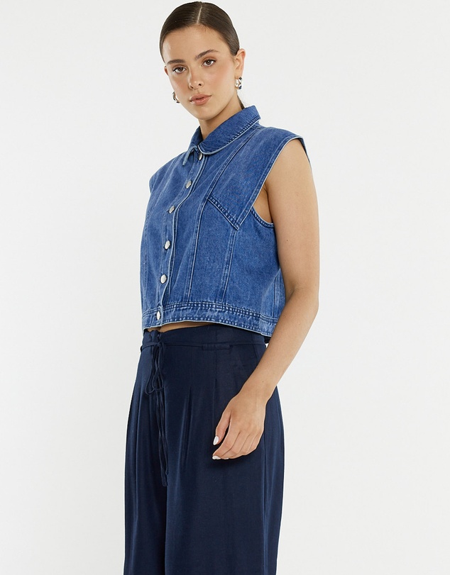 Sass - Christian Denim Vest