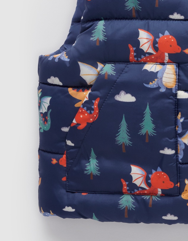 Purebaby - Reversible Puffer Vest -Kids-Babies