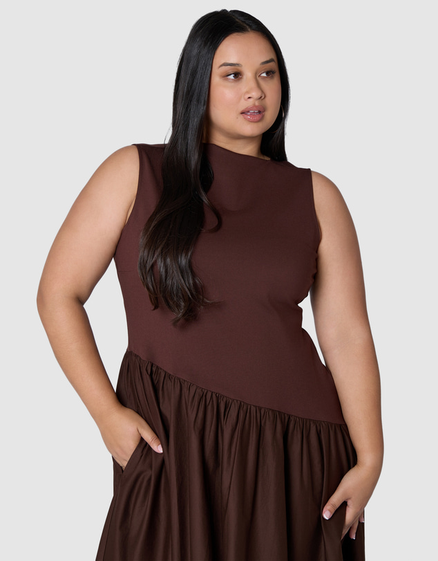 Sunday In The City - Steel Rose Maxi Dress