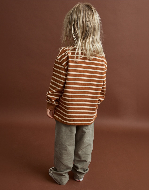 Rhythm - Stripe LS Rugby Polo - Kids