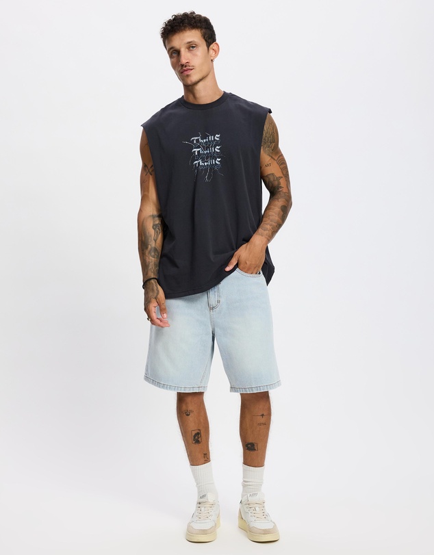Thrills - Run For The Hills Box Fit Oversize Muscle Tee