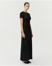 Third Form - Satin Bias Maxi Tee Dress