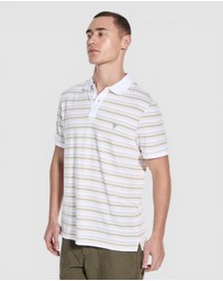 GUESS - Yarn Dye Striped Short Sleeve Polo