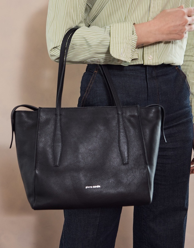 Pierre Cardin - Pierre Cardin Ladies Leather Shopper Tote