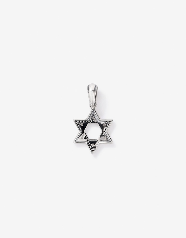 Michael Hill - 0.11 Carat TW Black Diamond Star of David Pendant in Sterling Silver