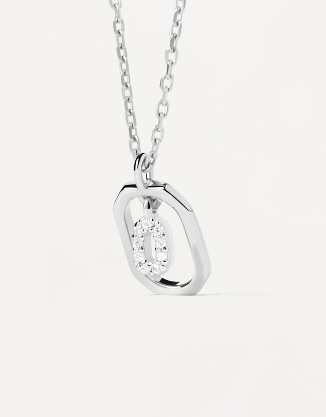 PDPAOLA - Mini Letter O Silver Necklace