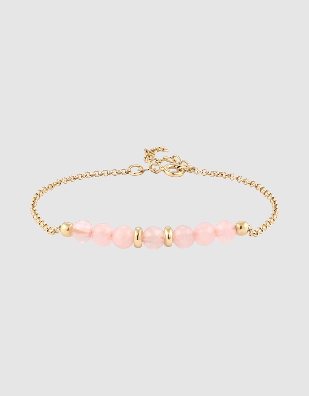 Elli Jewelry - Bracelet Quartz Beads 925 Sterling Silver Gold-Plated