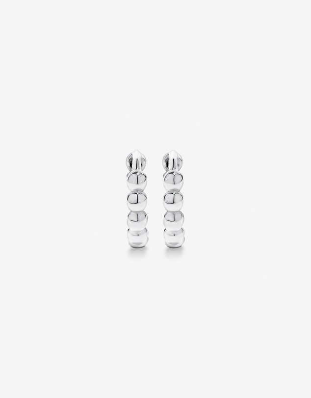 Michael Hill - 10.5mm Small Beaded Huggie Earrings in Sterling Silver