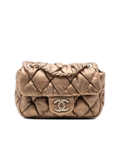 Pre-Loved by Azura Reborn - Pre-Loved CC Lambskin Bubble Quilt Flap