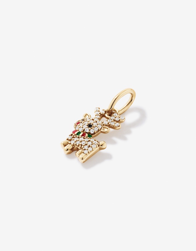 Michael Hill - Christmas Reindeer Pendant with Cubic Zirconia in 18kt Yellow Gold Vermeil