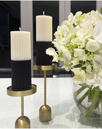 XRJ Celebrations - Pillar Two-Tone Dalmatian Candle
