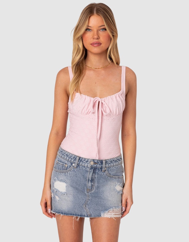 EDIKTED - Carol Eyelet Bodysuit