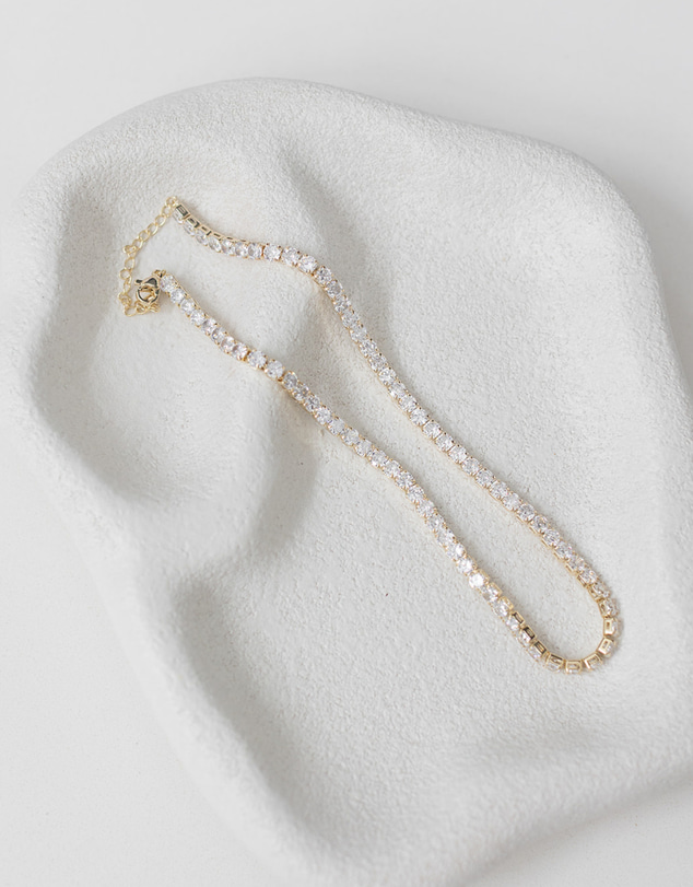 The White Collection - Tiffany - Modern Gold Bridal Necklace