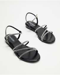 Holster - Viva Strappy Low Wedge - Black - Women's