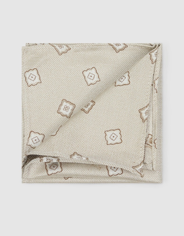 Tarocash - Gilbey Geo Silk Pocket Square