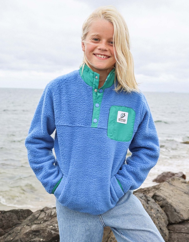 Skwosh - Skwosh Kids Polar Snap Fleece in Blue