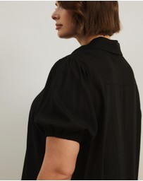 Atmos&Here Curvy - Lola Linen Blend Shirt Dress