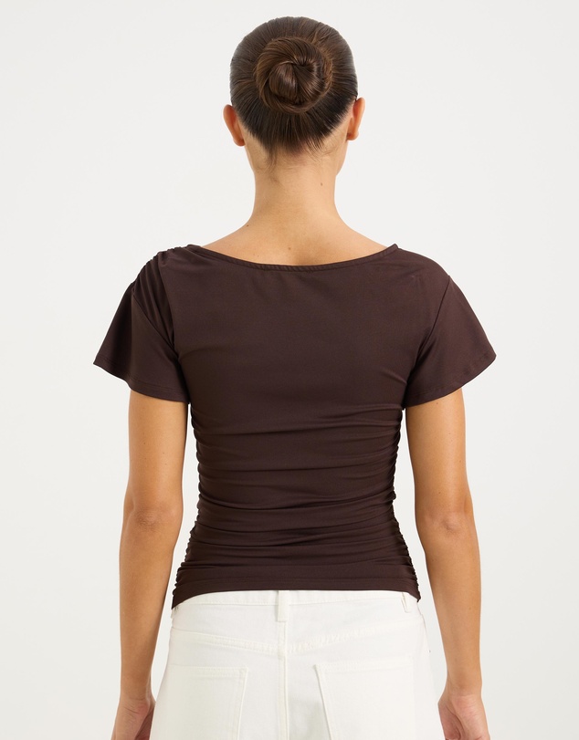 Calli - Emme Ruched Jersey Short Sleeve Top