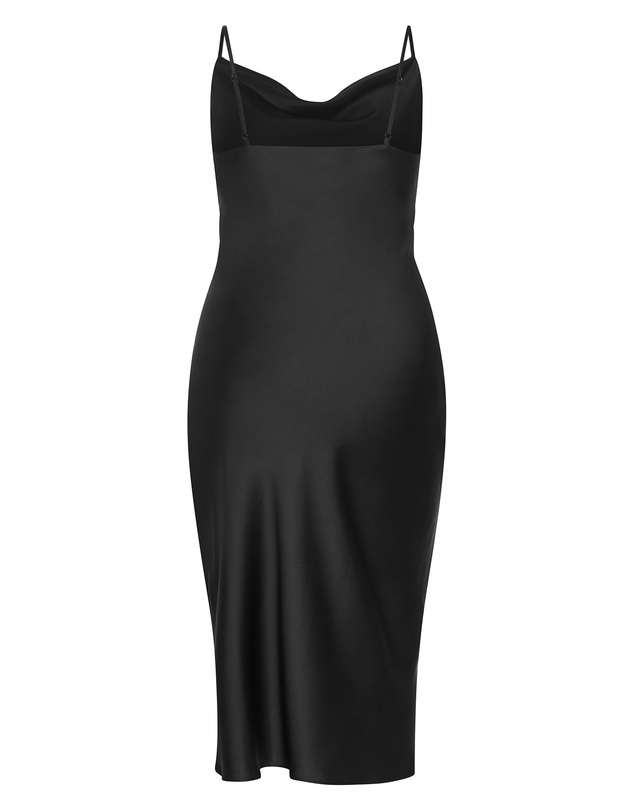City Chic - Plus size Adelina Twist Slip Dress - black