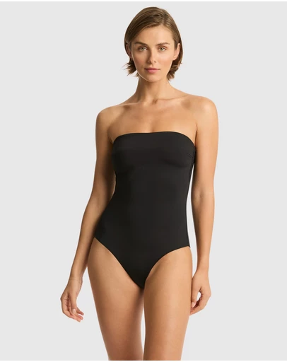 Sea Level Australia - Essentials High Leg Bandeau One Piece - INDENT