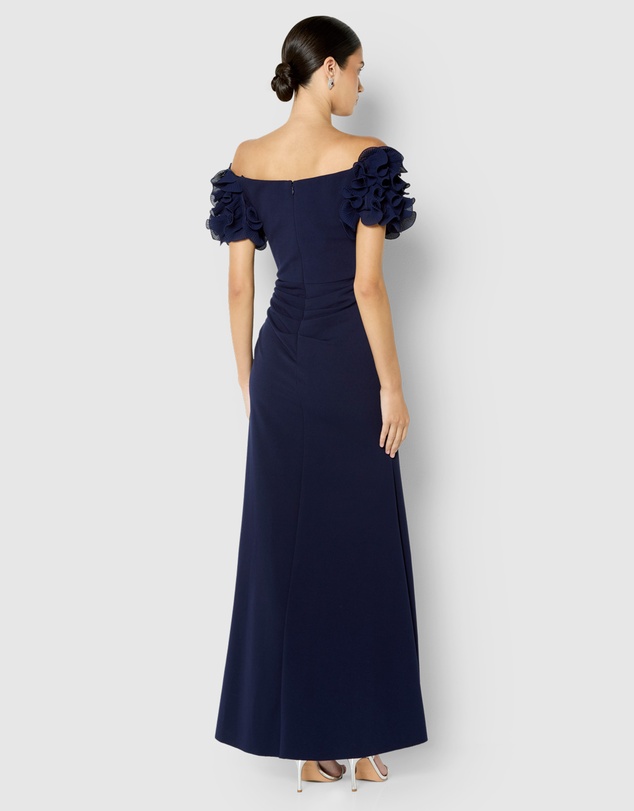 Montique - Diana Ruffle Sleeve Gown