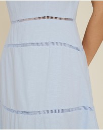 The Fated - Ruffle Pinafore Maxi Tiered Dress
