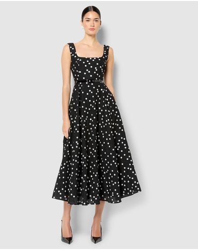 knee length dresses for ladies The Ascot Dress | Self-Portrait