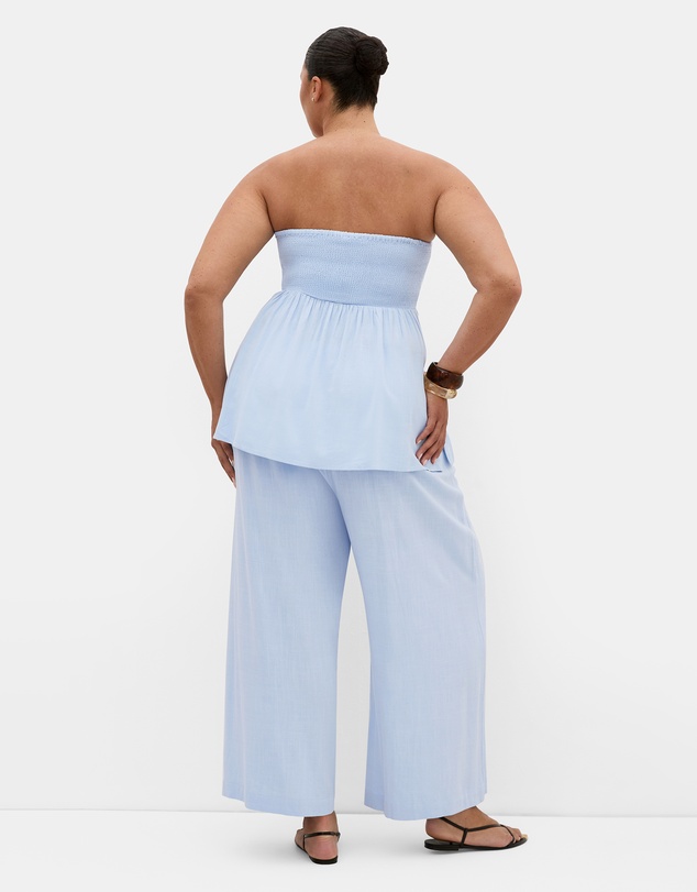 City Chic - Plus size Haven Relaxed Wide Leg Pant - powder blue