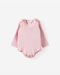 Cotton On Kids - Organic Blend Knit Long Sleeve Bubbysuit