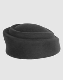 Max Alexander - Felt Black Pillbox Hat