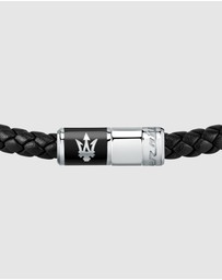Maserati - Black 21.7cm Recycled Leather Bracelet