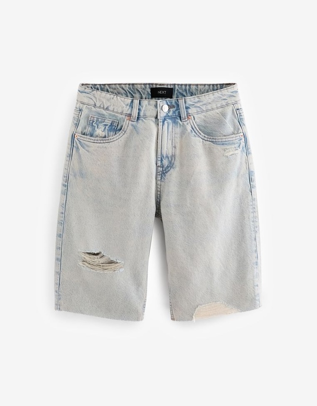 NEXT - Ripped Denim Bermuda Shorts