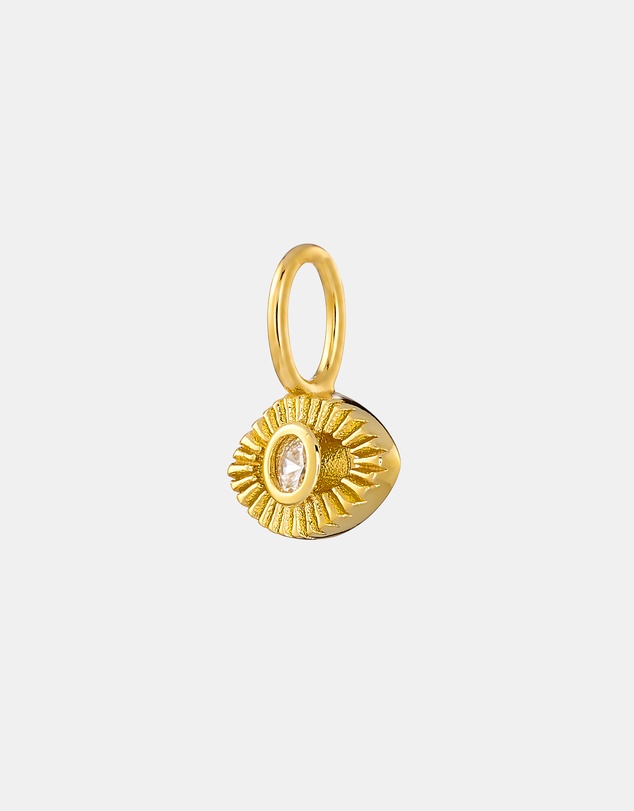 Zoe Olivia - 14K Gold Vermeil Cubic Zirconia Evil Eye Charm