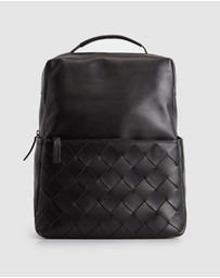 Evity - Dominic Leather Weave Backpack