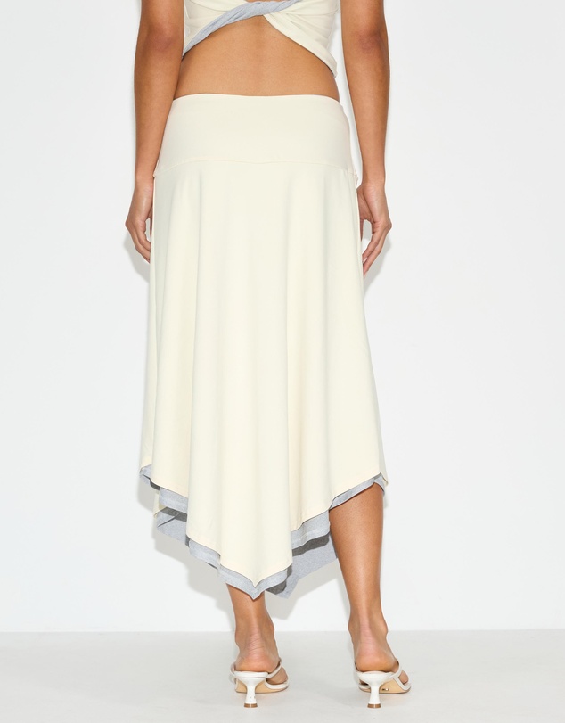 Dazie - Vacay Reversible Jersey Midi Skirt