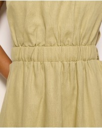 AERE - Mysa Linen Midi Dress