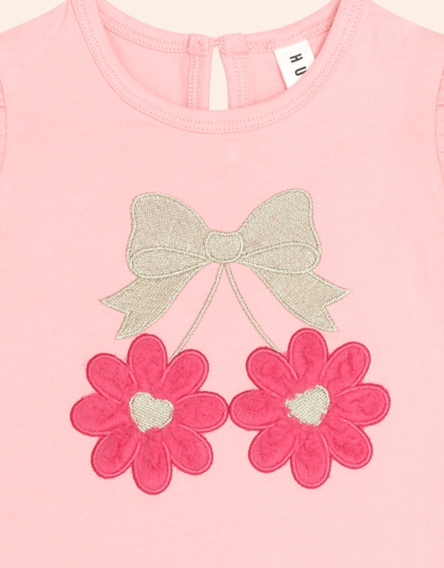 Huxbaby - Tropical Twin Flower Frill Tee - Babies-Teens