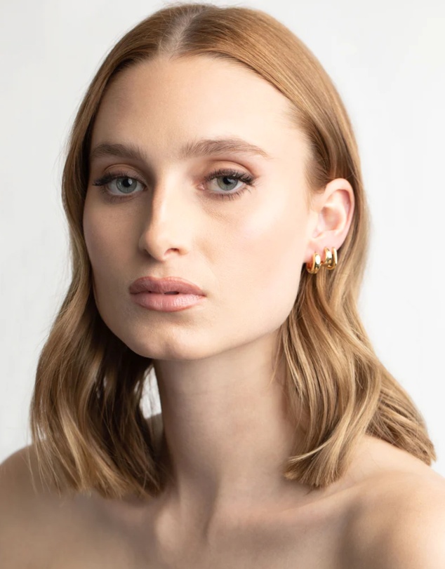 Lovisa - Gold Plated Brass Simple Huggie Hoop Earring Stack 6-Pack