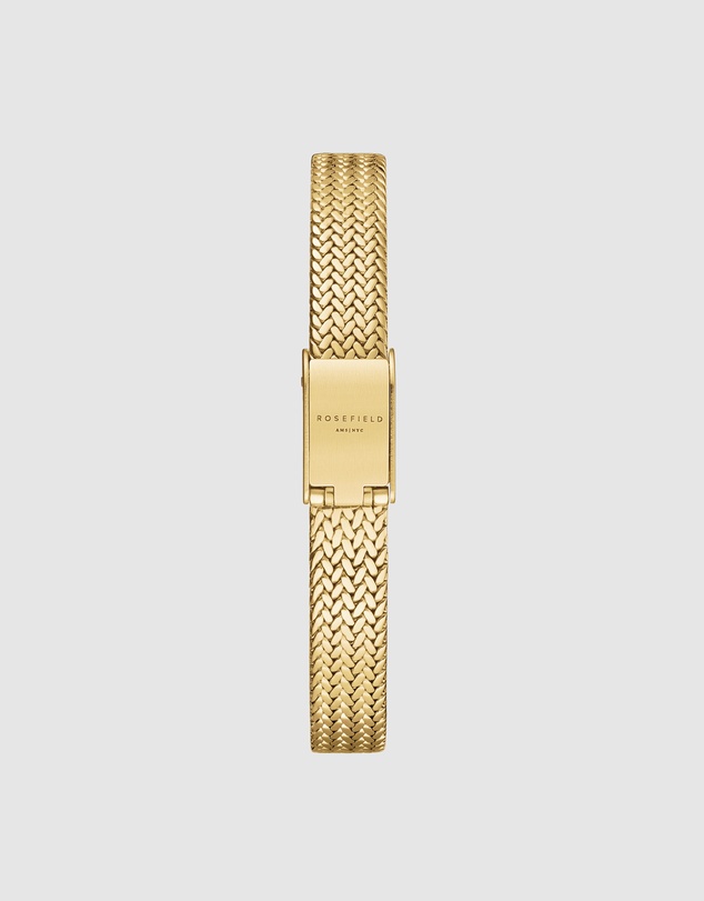 Rosefield - Mini Oval Chocolate Brown Dial Gold-Tone Bracelet Watch