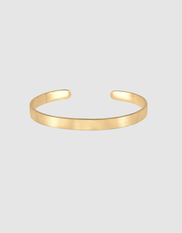 Kuzzoi - ICONIC EXCLUSIVE - Polished Cuff Bracelet in Gold-Plated 925 Sterling Silver