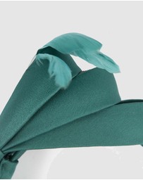 Max Alexander - Large Teal Satin Bow Racing Fascinator