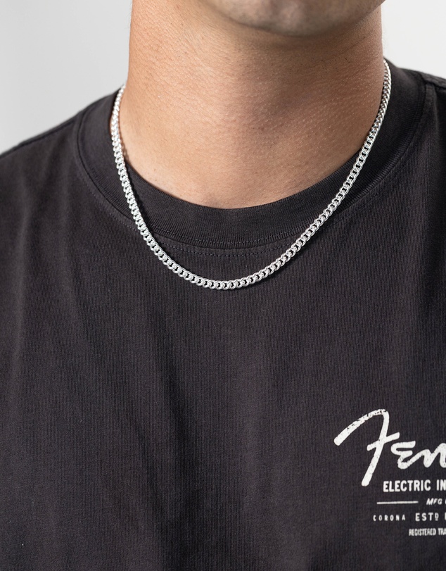 Kuzzoi - ICONIC EXCLUSIVE - Necklace Chain Basic Trend in 925 Sterling Silver