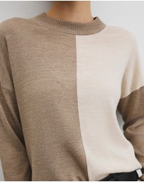 Country Road - Colour Block Merino Knit