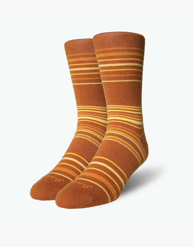 Swanky Socks - Amber Toffee Stripe