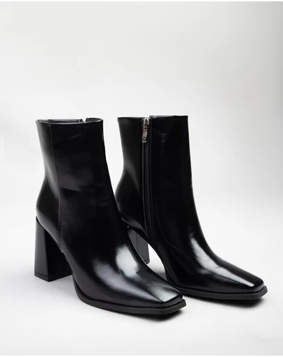 RAID - Hermine high block heeled boots in black