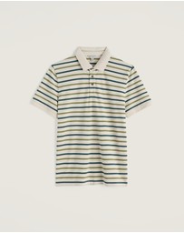 Seasalt - Seasalt Cornwall Multi Balefire Striped Polo in Organic Cotton