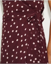Dazie - Elodie Polka Dot Halter Mini Dress